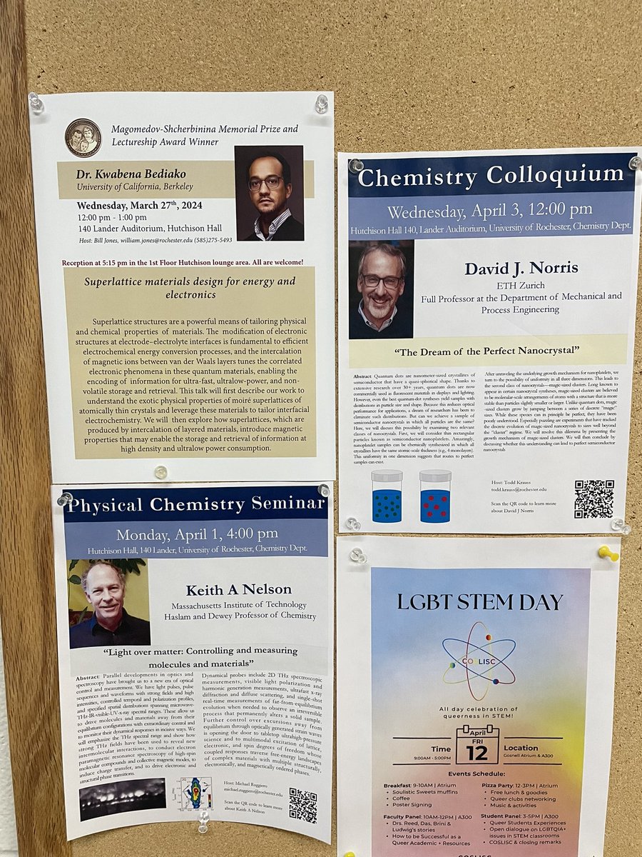 RugGroup's tweet image. What an impressive lineup of speakers here at @URochesterChem, all within one week! Crystals, nano, and of course, #THz. @UCBerkeley @MIT @ETH_en