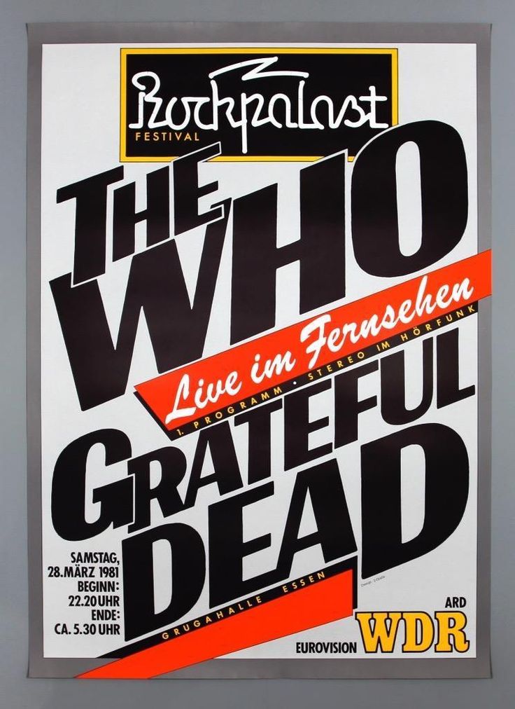 OTD ✨️ 

March 28, 1981 Grugahalle, Essen, GER

#TheWho #GreatfulDead