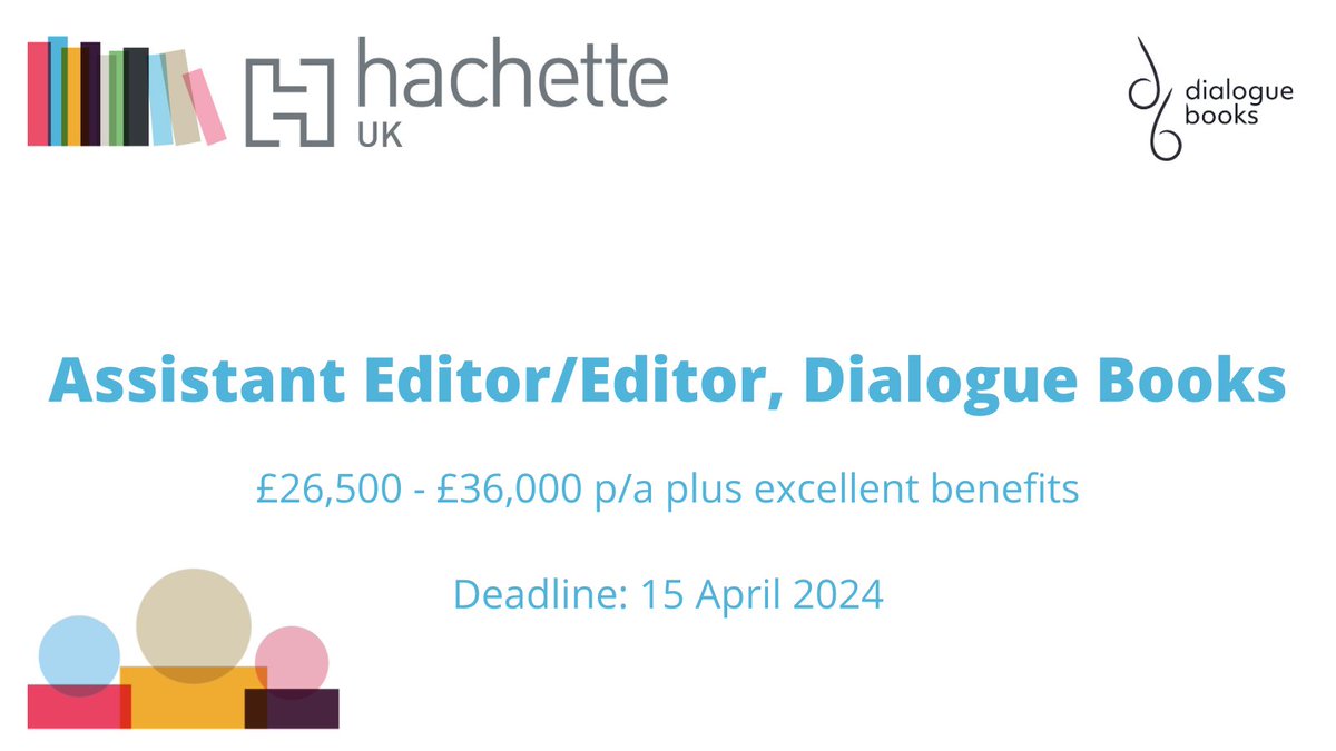 Are you obsessed with BookTok? Are you a fantasy and romance fan, eager to breathe your passion into commissioning? If so, we're looking for an Assistant Editor or Editor to join Renegade's fiction team as a parental leave cover.
<a href="/dialoguepub/">Dialogue Publishing</a>

Apply now: rb.gy/tf8431