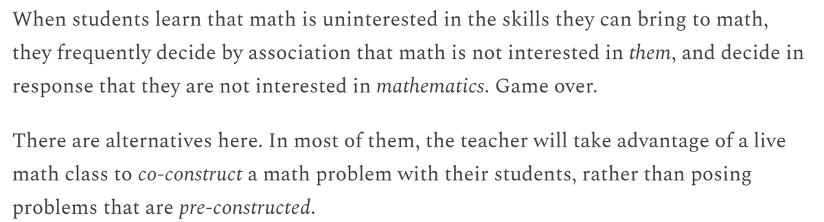 Important perspective about the essence of teaching and learning. Thank you, @ddmeyer danmeyer.substack.com/p/great-teache…