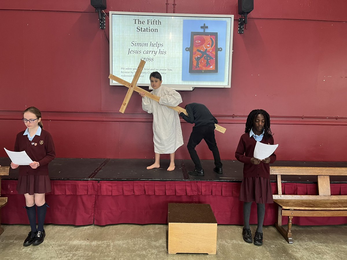 The chaplains led our reflection on the Stations of the Cross this morning