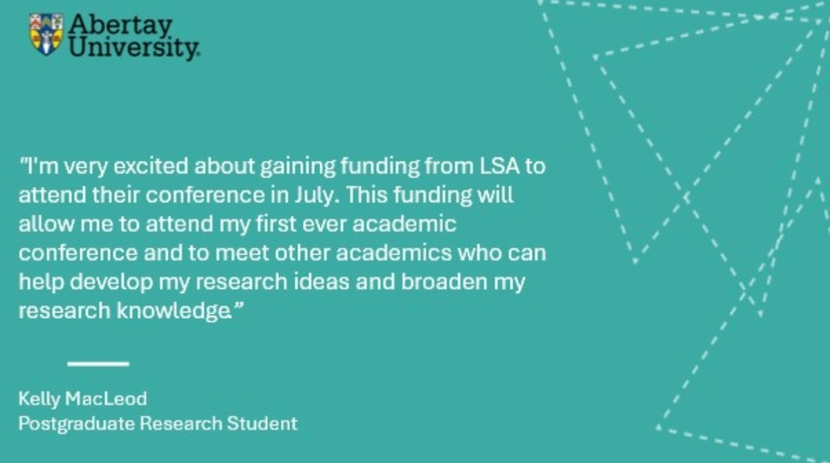 Congratulations to Emma and Kelly postgraduate students @AbertayUni for securing funding to attend and present @LSA2024. Thanks to @Leisure_Studies  for providing these opportunities. Hear about what the funding means to them👇.