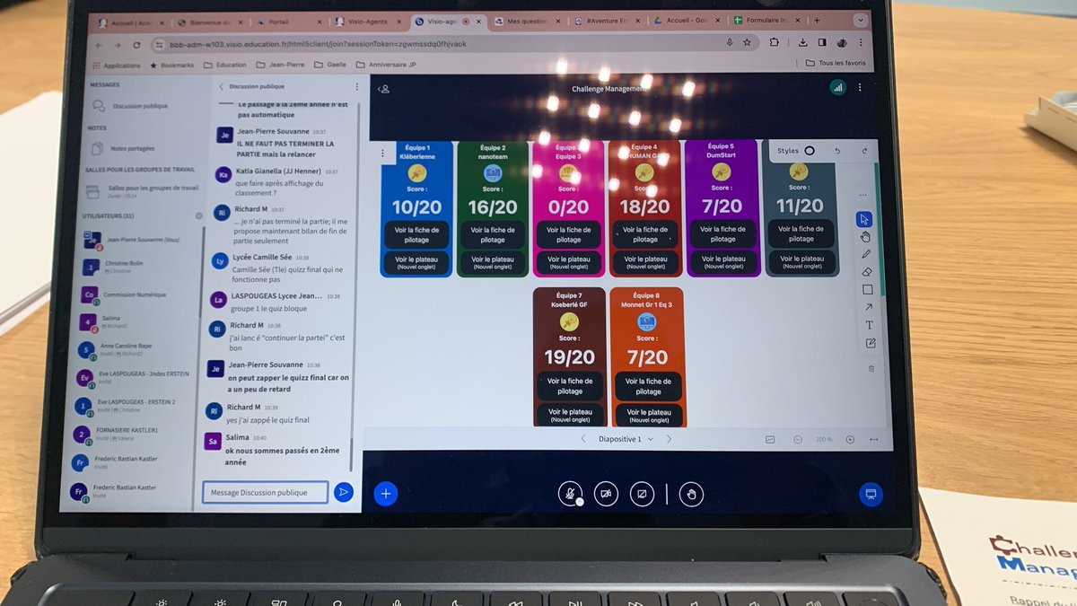 Lancement de la demi-finale du Challenge Management ce jeudi matin Avec 38 équipes engagées issues de 14 établissements de l’académie Bravo aux élèves et aux enseignants qui sont engagés dans cette compétition @Ecogest_Stbg #ludification #jeux_serieux
