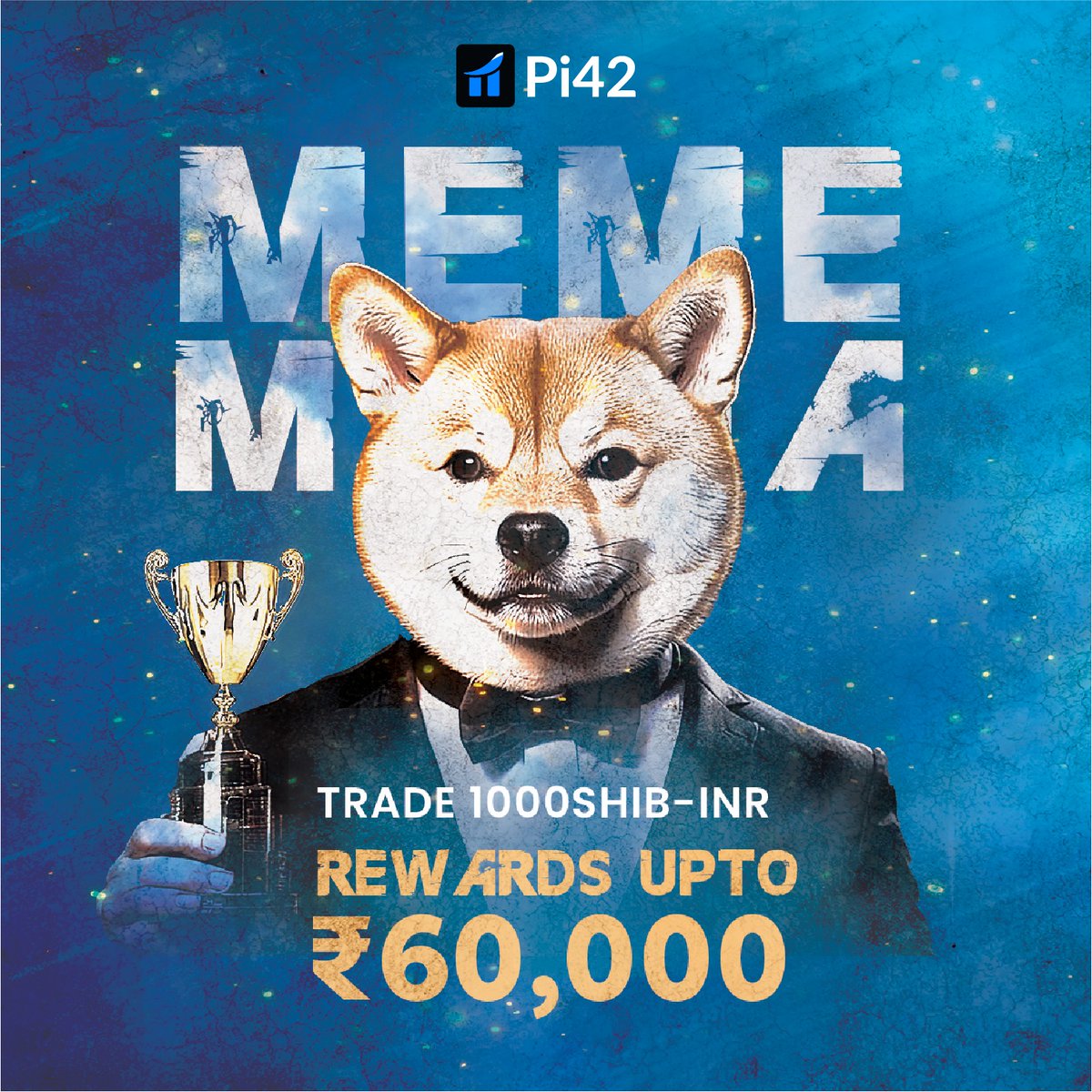 Pi42Exchange's tweet image. Heads up #ShibArmy! 🐕 Are you ready to win BIG?

Gear up for a #megacontest exclusively for the Indian ##SHIBCommunity💣💣 @Shibtoken 

This is your chance to grab a whopping ₹60,000 in rewards just for trading!  Don&apos;t miss out!

Mark your calendars for Meme Mania
🗓️ 29th Mar…