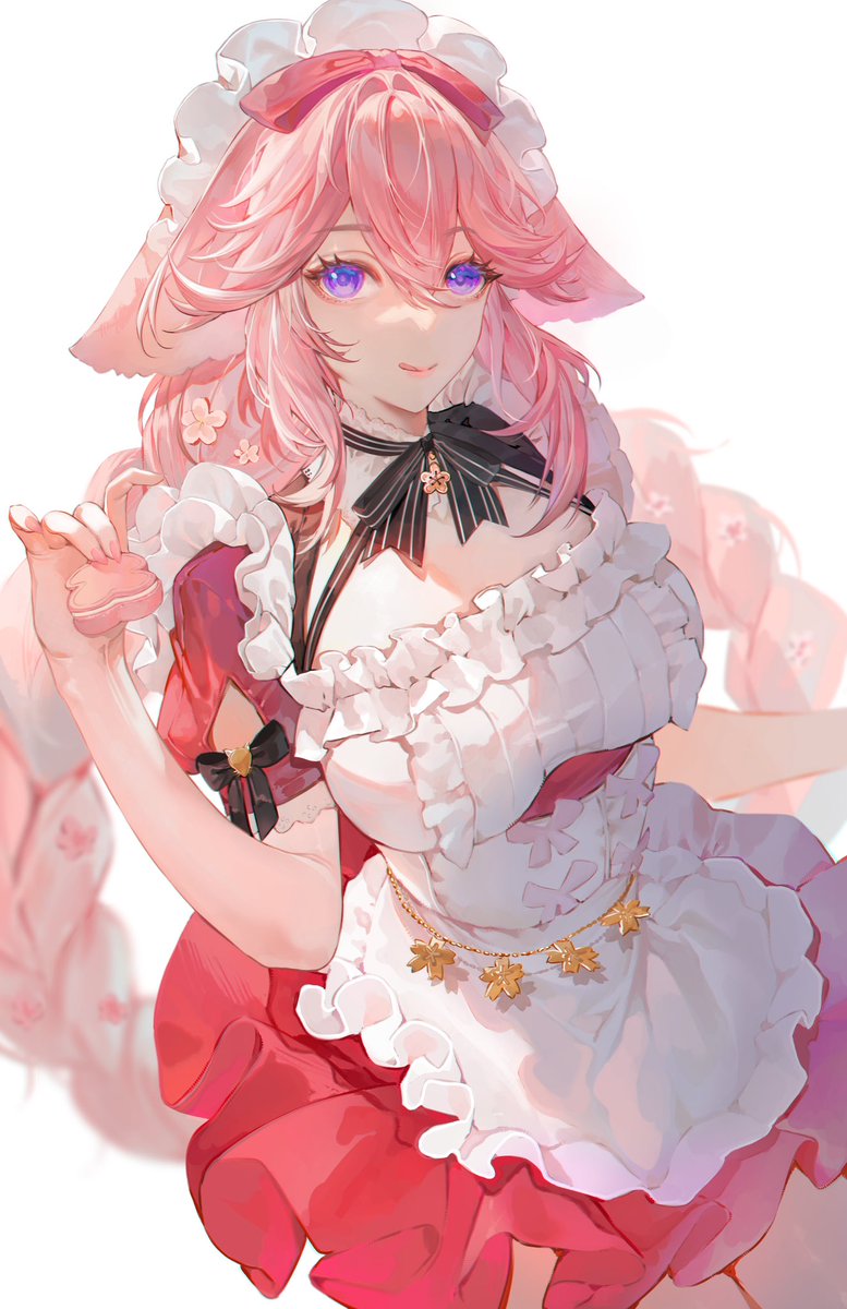 八重神子(原神) 「before ender                     after r」|Shei 👵のイラスト