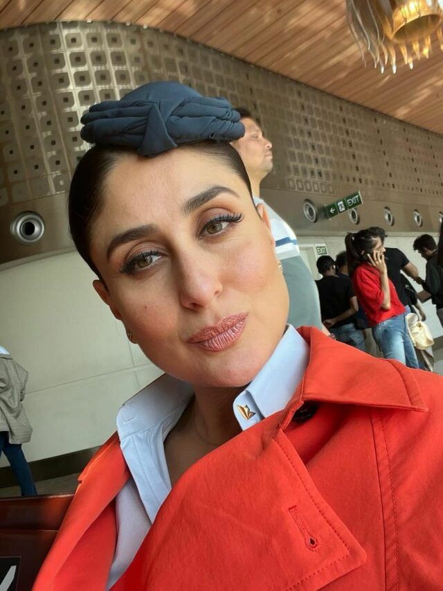 #KareenaKapoorKhan shares some BTS pictures from the sets of #Crew 🔗buff.ly/49esvAs