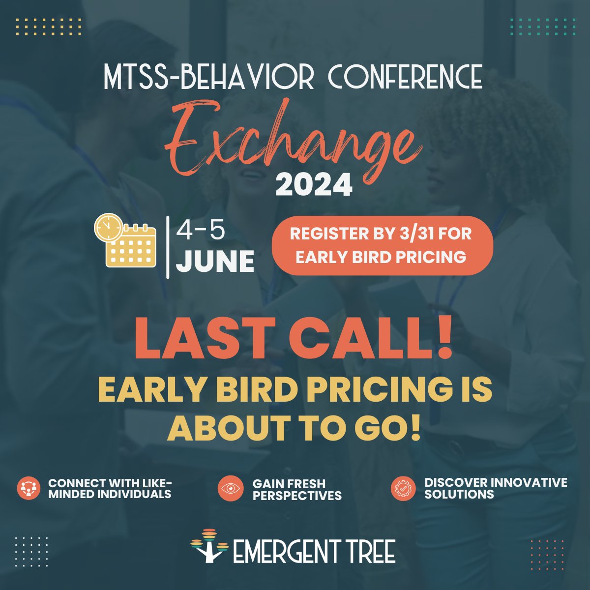 🔔 Don't miss out on early bird pricing for the MTSS-Behavior Exchange conference! Secure your ticket before March 31st to take advantage of the discounted rate.🎟️ Check out our incredible session lineup and register now --> hubs.ly/Q02pGWk-0 #MTSSBehavior #exchange2024