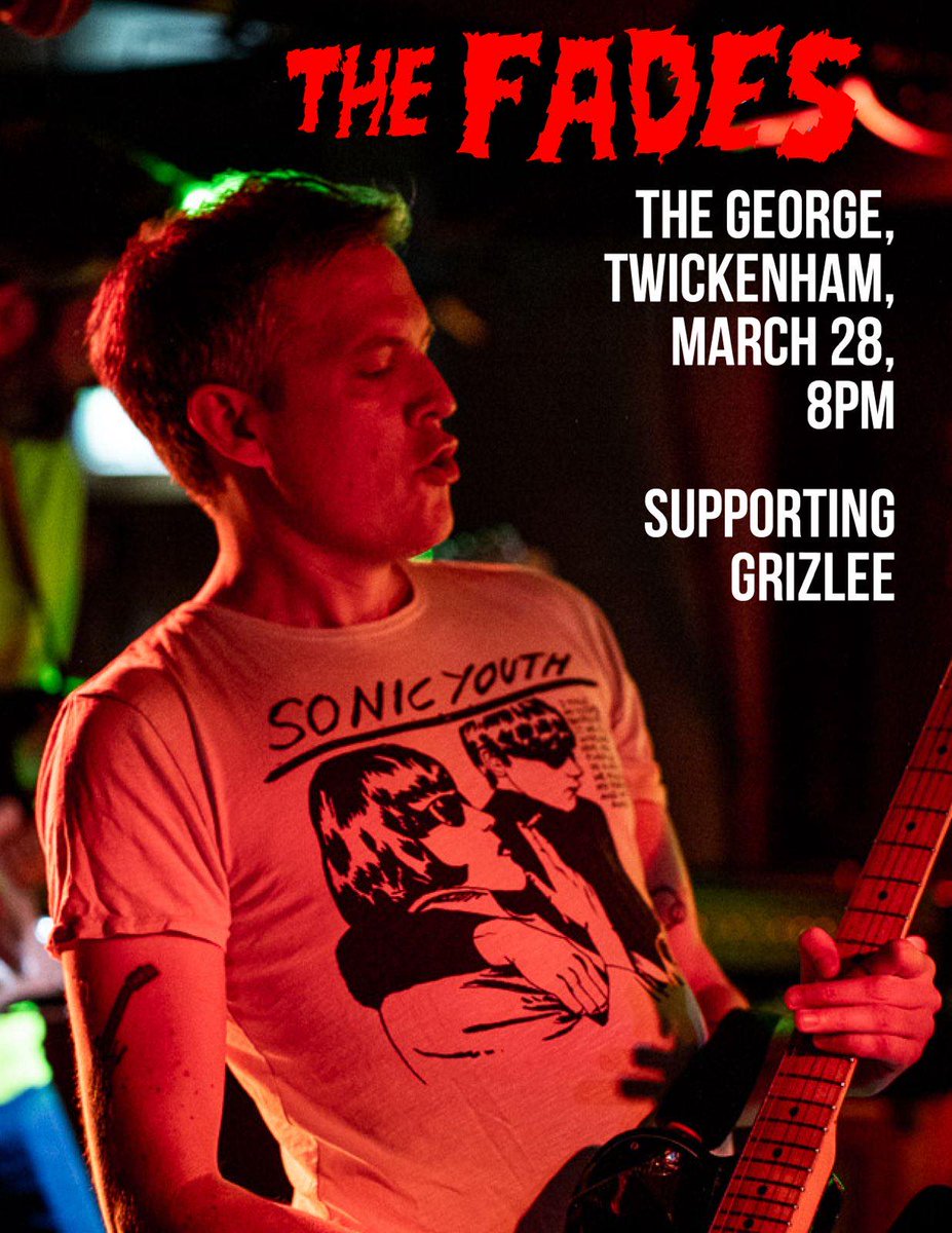 #HeadsUp #London💥 Start #BankHoliday in style w/ a banging #gig tonight at #TheGeorge #Twickenham🎵 #GarageRock gurus @TheFadesBand tear up the stage alongside #Grizlee for a raucous night! Wish #TheFades' Dave #HAPPYBIRTHDAY!🎵 Wow free entrance too!🤩 bit.ly/4axOkfo