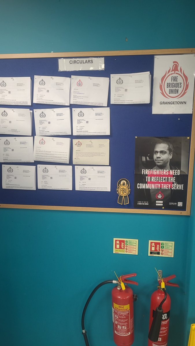 Inspired by @FBU_Guy and @karl_wager revamp of their notice boards, Grangetowns has had an uplift to keep members up to date #FBU