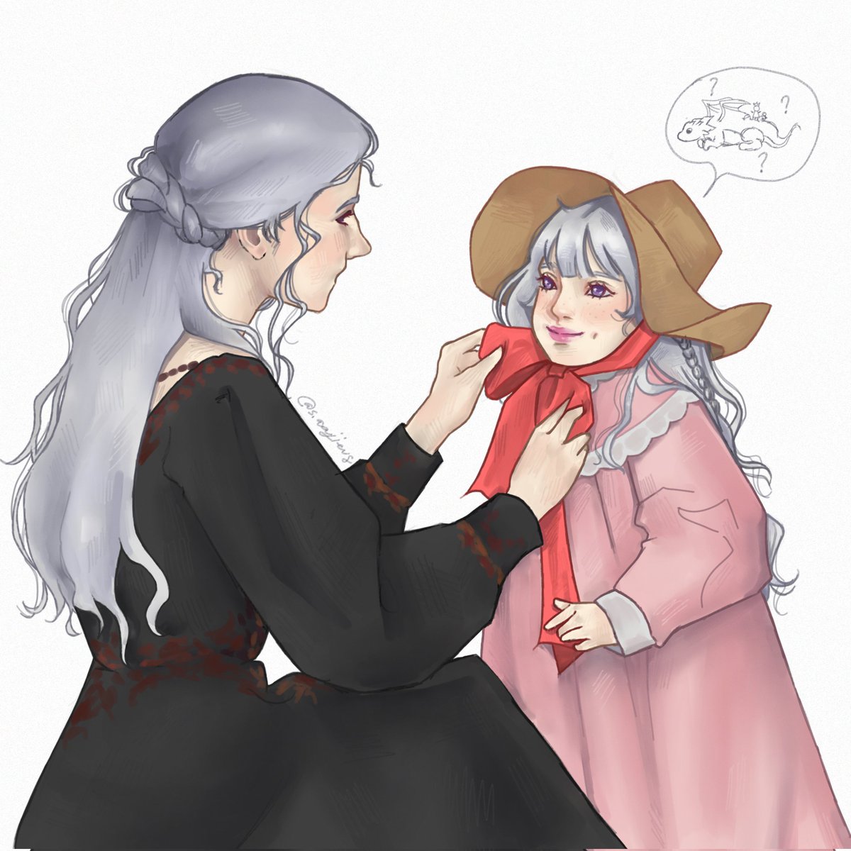 Mama Rhaenyra and her little princess Visenya

[#hotd #HouseOfTheDragon #rhaenyra