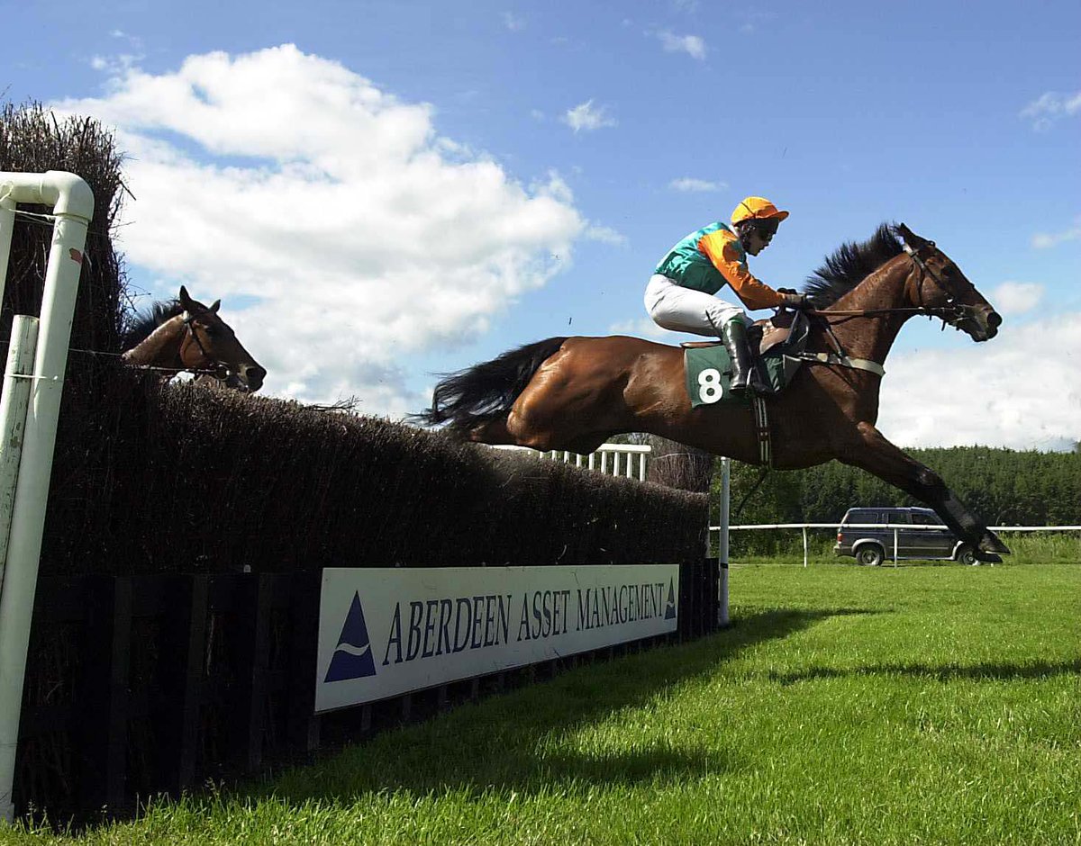 Let's go back to the first Perth Gold Cup Day which took place 25 years ago! 7464 racegoers roared when the Gold Cup was secured by Mac's Supreme who rallied and won by 10 lengths🏆Completing a hat-trick under Adrian Maguire for the great Ferdy Murphy #Throwbackthursday