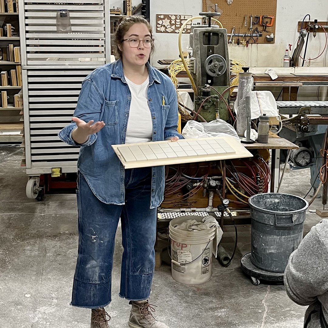 codesigncollab's tweet image. Last week we gathered the Portland design community to tour @prattandlarson studio. It was fascinating learning about the intricacies of the process behind handmade tile production! Stay tuned for more Portland field trips!
#PortlandDesign #MadeinPortland