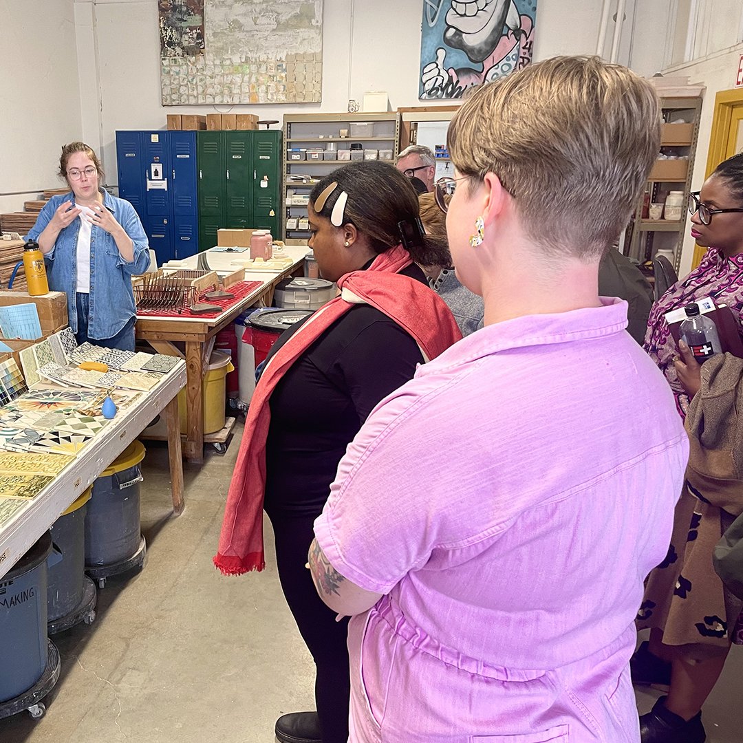 codesigncollab's tweet image. Last week we gathered the Portland design community to tour @prattandlarson studio. It was fascinating learning about the intricacies of the process behind handmade tile production! Stay tuned for more Portland field trips!
#PortlandDesign #MadeinPortland