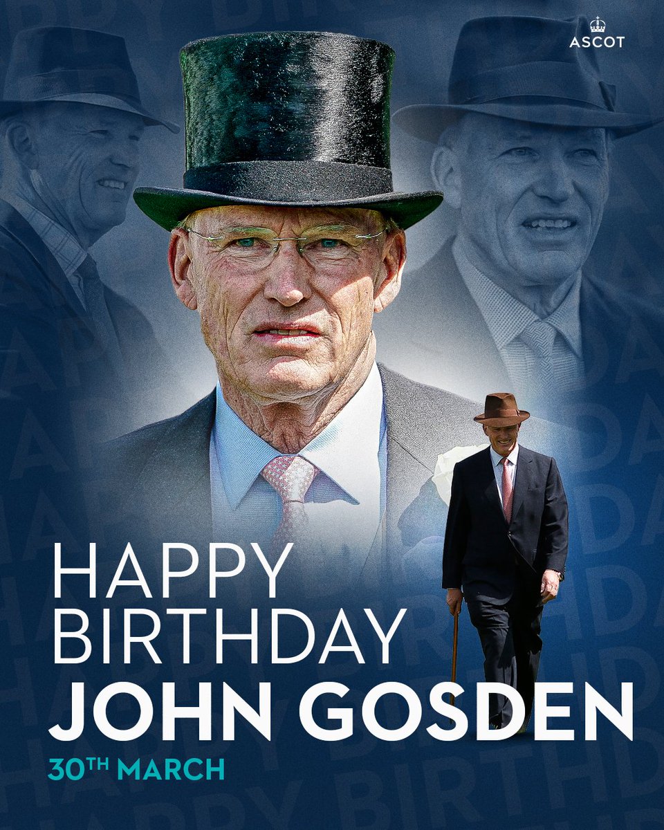 Wishing legendary trainer John Gosden a very Happy Birthday as he celebrates today. Best of luck on Dubai World Cup night. 🤩