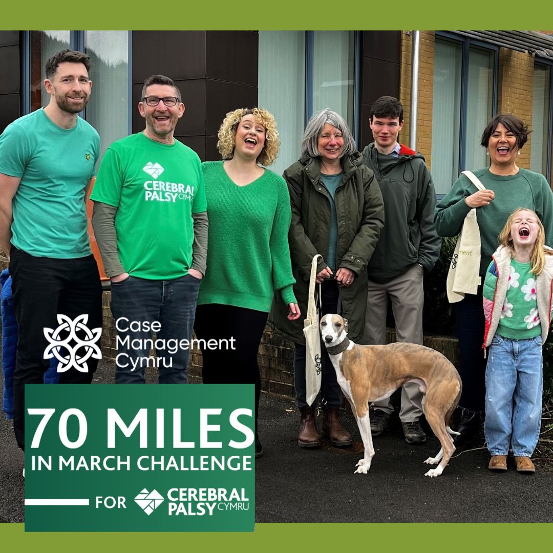 Today team Case Management Cymru went GREEN for Cerebral Palsy Cymru! Case manager, Stephen Wynne, has completed the '70 Miles in March' challenge and has raised just over £1,200!!! #CerebralPalsyAwareness #70milesinmarch #fundraising #cerebralpalsy