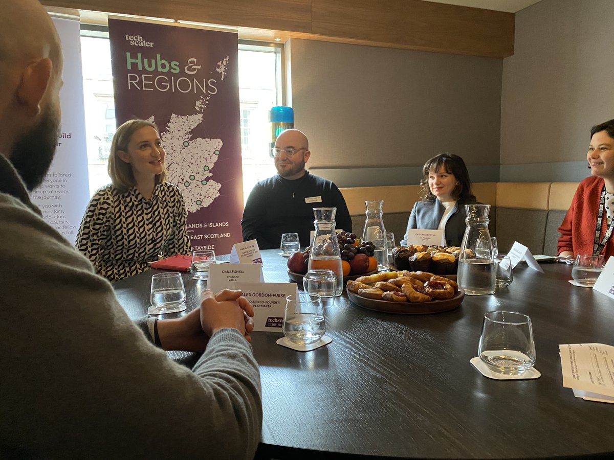 Wellbeing Secretary @MairiMcAllan joined start-up business founders to launch the first Techscaler Annual report. The report shows startup companies being supported by the programme attracted investment of more than £52 million in 2023. 👉 gloo.to/6R9F