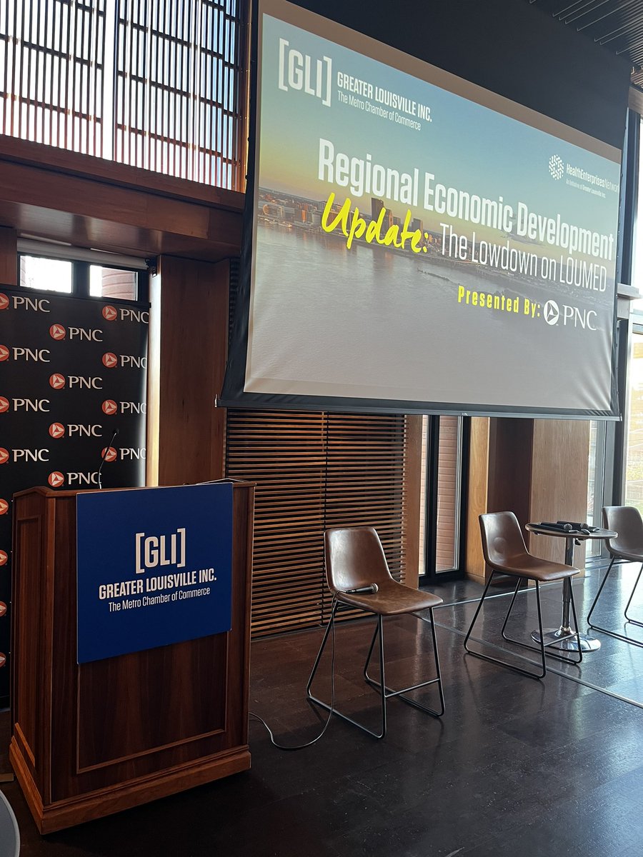We’re excited to kick off our first Regional Economic Update presented by @PNCBank of the year in just a few minutes! During this update we will focus on the economic opportunities associated with LOUMED’s placemaking strategy and infrastructure investments. #GLIEvents