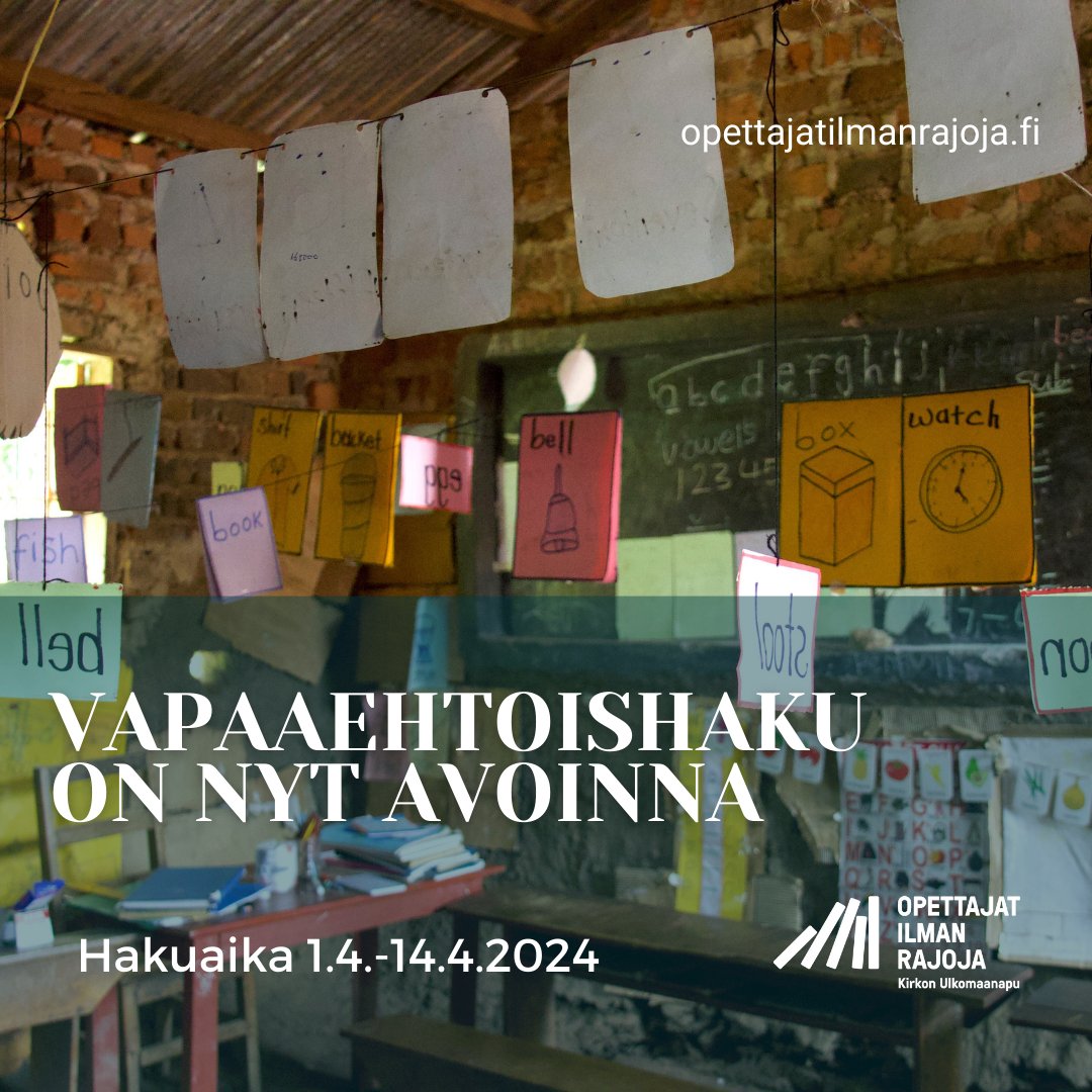 Uutta kipinää ja uusia tuulia laadukkaan koulutuksen puolesta?

Etsimme motivoituneita opetus- ja kasvatusalan ammattilaisia tukemaan kollegoita maailmalla tai etänä. 

Hae joukkoomme vapaaehtoiseksi 14.4. mennessä: opettajatilmanrajoja.fi