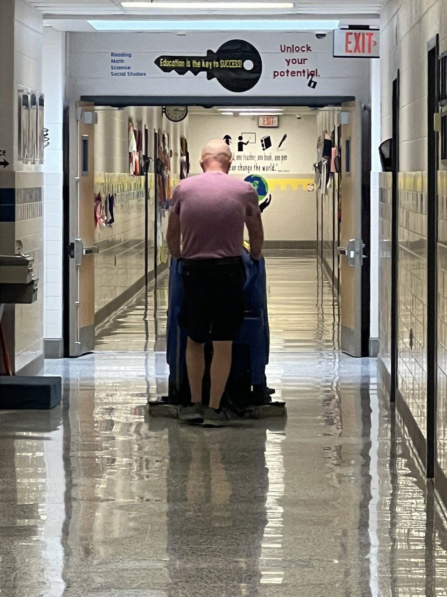 Shout out to all of the custodians who are working hard over Spring Break to make sure our staff and students return to a great looking school!!