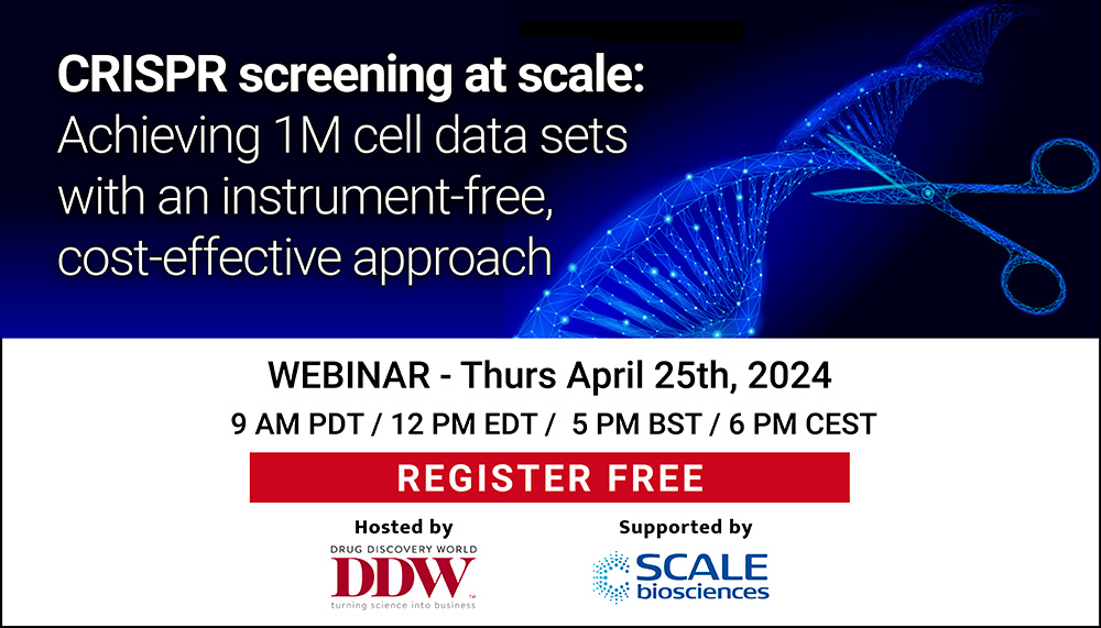 CRISPR screening at scale: Achieving 1M cell data sets with an instrument-free, cost-effective approach Thu, Apr 25, 2024 5:00 PM - 6:00 PM BST To watch the webinar, register for FREE now. attendee.gotowebinar.com/register/67882… Supported by @scalebio #CRISPR