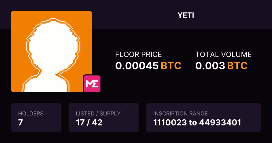 ordinalyeti's tweet photo. More to come on @inscribenow_io 

Check out YETI on Magic Eden https://t.co/KXeeONLyPF https://t.co/l2B9b1JnSH