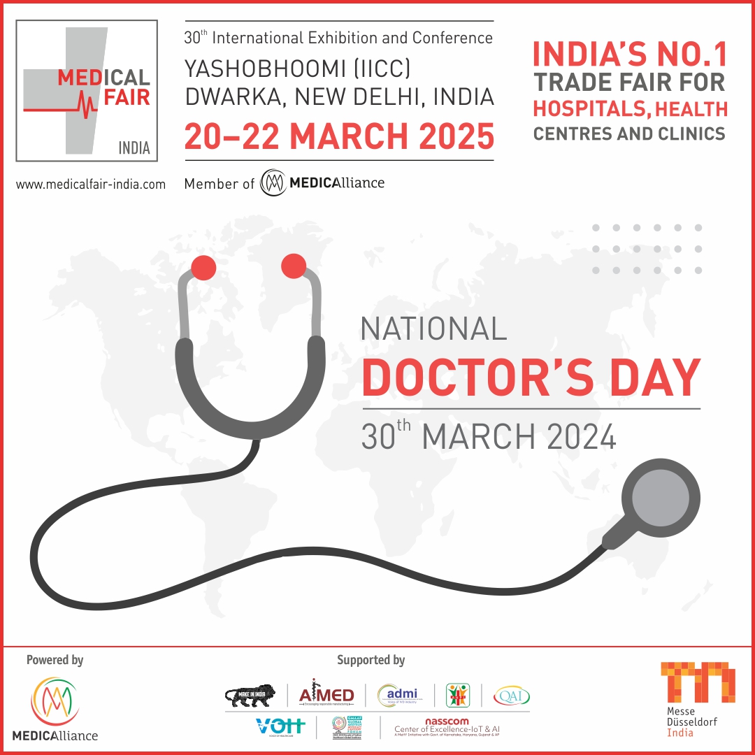 Happy National Doctor's Day! On behalf of Team Medical Fair India, a heartfelt thank you to all the incredible doctors for their dedication and care. #NationalDoctorsDay #MedicalFairIndia 🩺
