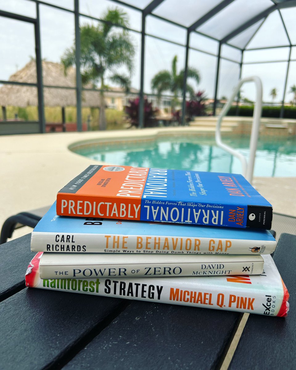 Never stop learning. It’s great advice. Here’s my recent reads. 

#davidmcknight #michaelpink #carlrichards #danariely #wealthstrategies #thepowerofzero #readingbooks #challenges #360wealthstrategy #neverstoplearning #implementation #goals