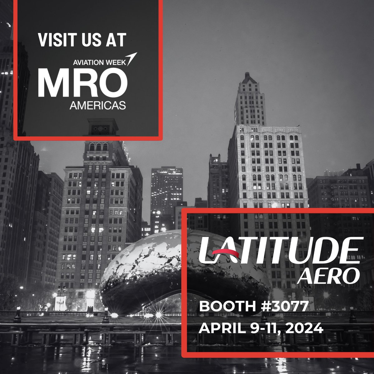 Latitude Aero is in the final stages of preparing for #MROAmericas! Reach out to our team at sales@latitude-aero.com to schedule a meeting today. 🏙️ 🛩️ #LatitudeAero #PaxEx #AvGeek #MRO #Chicago #Networking