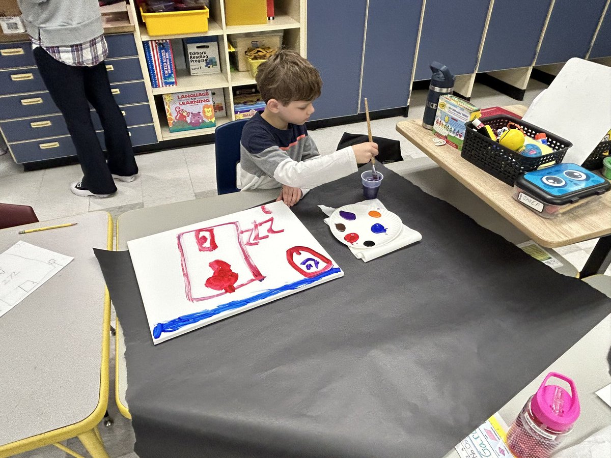 We had a great week before spring break. Our students earned to pot plants and do some free painting on canvases. 🌸 🪴 🎨 😃