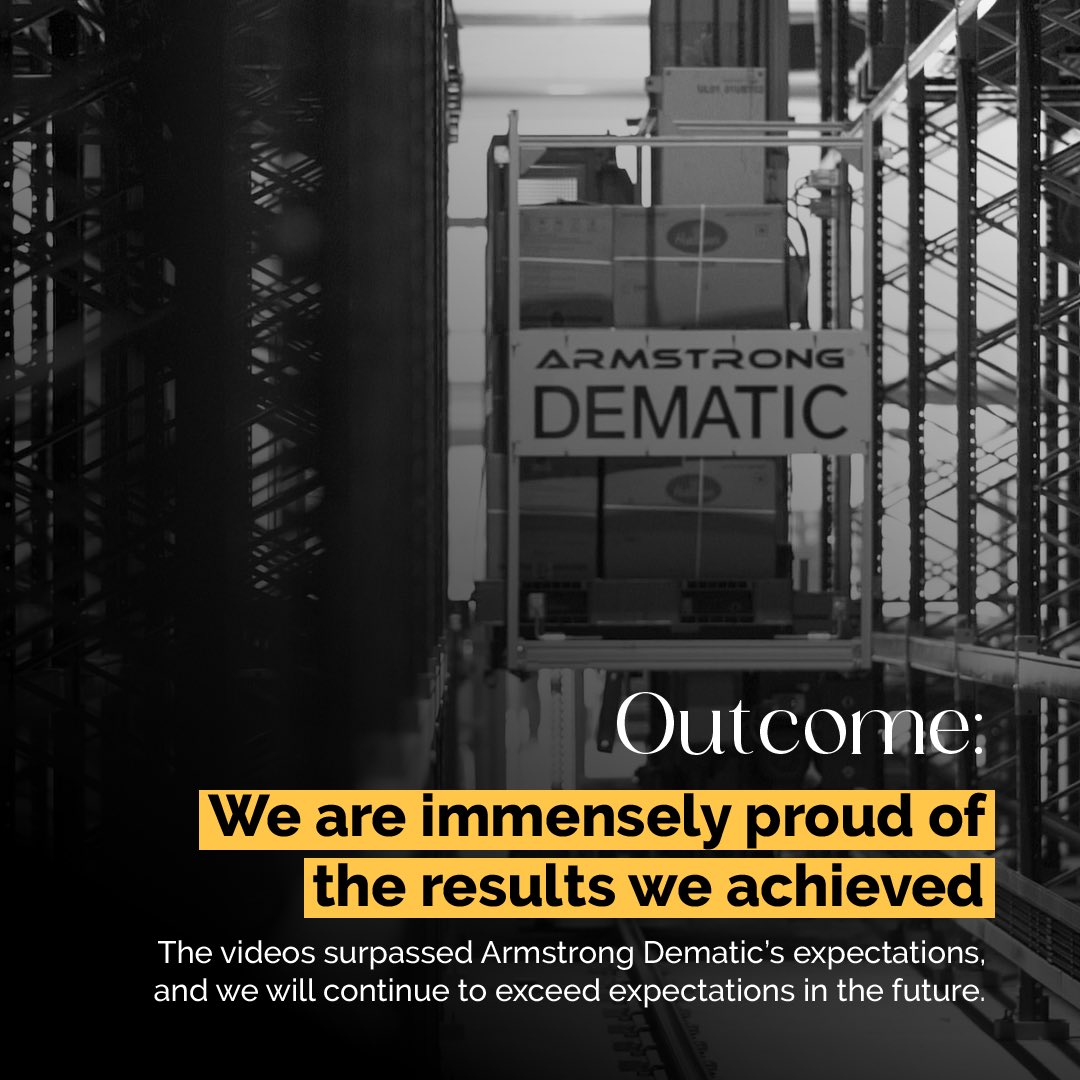 Armstrong Dematic, a top-tier warehouse automation company, collaborated with our team to create two videos for their event, Logimat as well as a sales pitch. Our team of creative directors and editors produced highly impactful, top-quality videos, and we are proud of the results