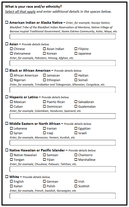 BREAKING: The #2030Census and federal surveys are getting new checkboxes for “Middle Eastern or North African” & “Hispanic or Latino” after White House’s @OMBPress approved the first changes to U.S. government standards on racial & ethnic data since 1997 federalregister.gov/public-inspect…