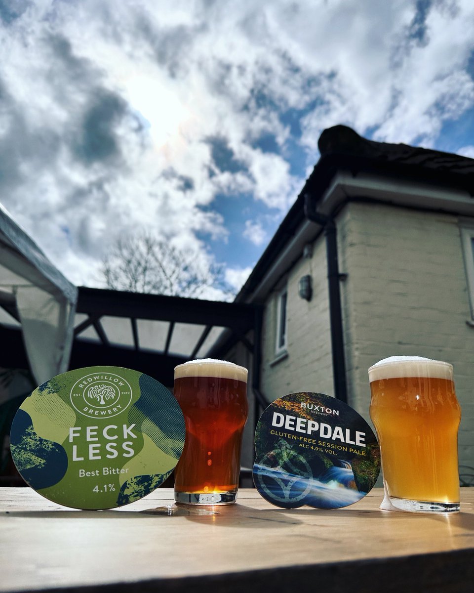 Springing into the weekend with… @redwillowbrew Feckless 4.1% Best Bitter @BuxtonBrewery Deep Dale 4% GF Session Pale #beer #norwichpub #nr3