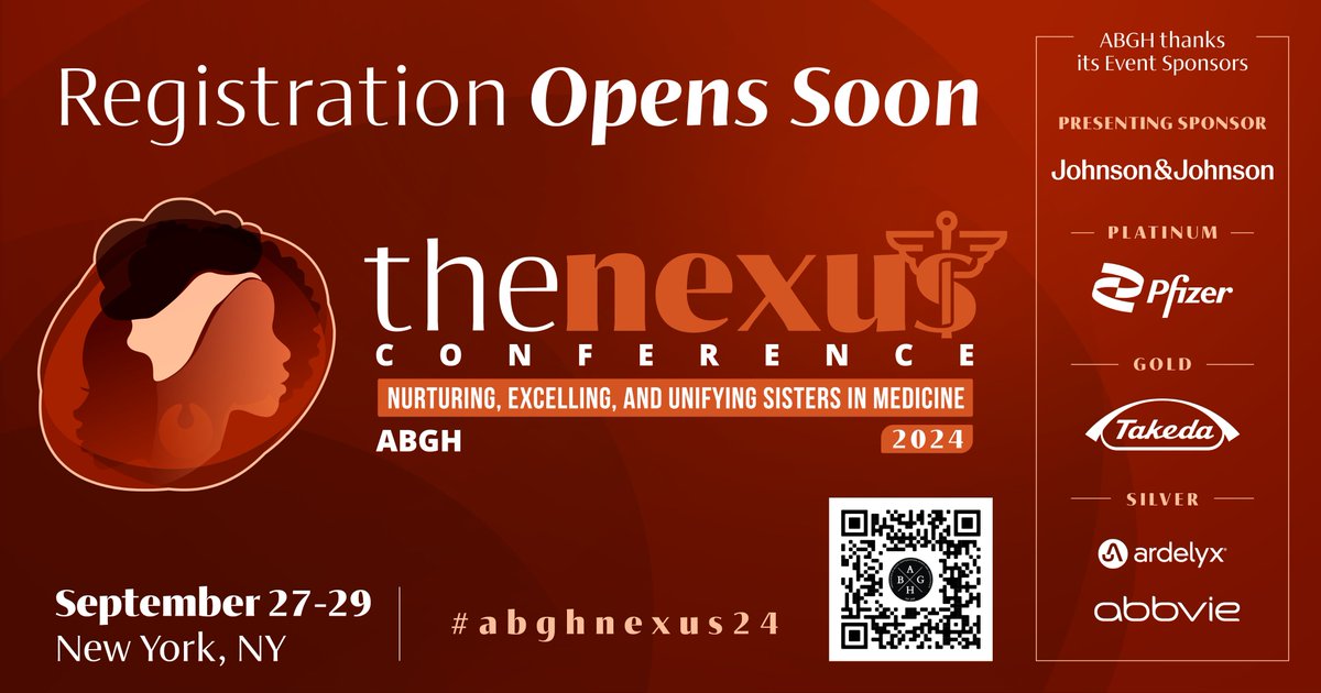 📢Calling all #Blackwomeninmedicine! Registration opens TOMORROW at 12PM ET! What: The NEXUS Conference 2024 When: September 27-29th, 2024 Where: NY, NY #abghnexus24 #blackingastro