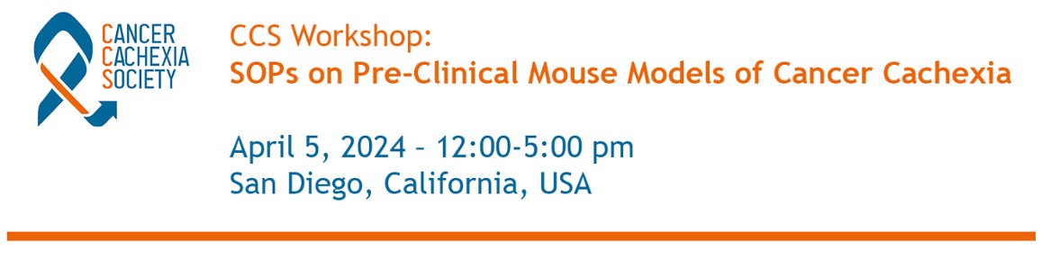 The goal of this workshop is to discuss common and specific mouse models of cancer cachexia, and the methodology underlying their use and endpoints. With enormous thanks to @endevica, @AlmacGroup and @CancerCachexia for sponsoring, and @UCSanDiego for hosting.