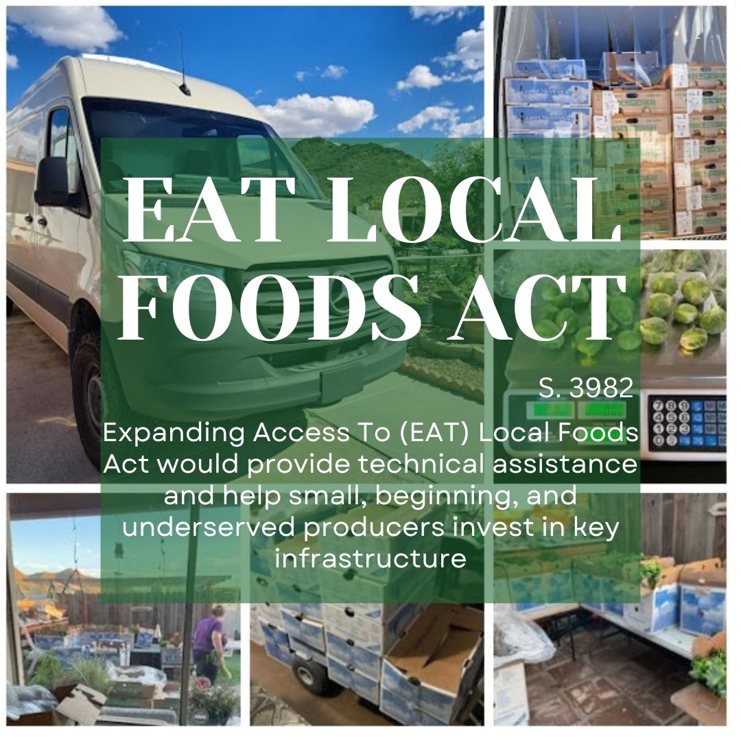 The #EATLocalFoods Act is a powerful package: it invests in local food supply chains, small, beginning, and underserved producers, and addressing food insecurity. Tell your members of Congress that it must be included in the next farm bill. sustainableagriculture.net/blog/release-n…