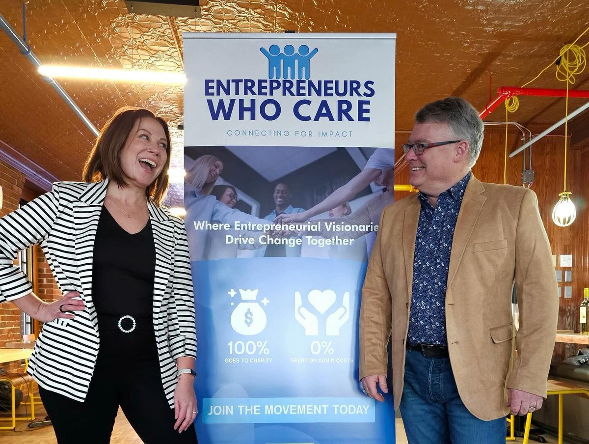 In January, the inaugural Entrepreneurs Who Care members raised a total of over $6000 for 2 charities! Be part of a movement of community-minded entrepreneurs who give back? Join us on April 17th with cofounders Terri-Ann Richards and Glen Hicks.

buff.ly/3NnJBUw