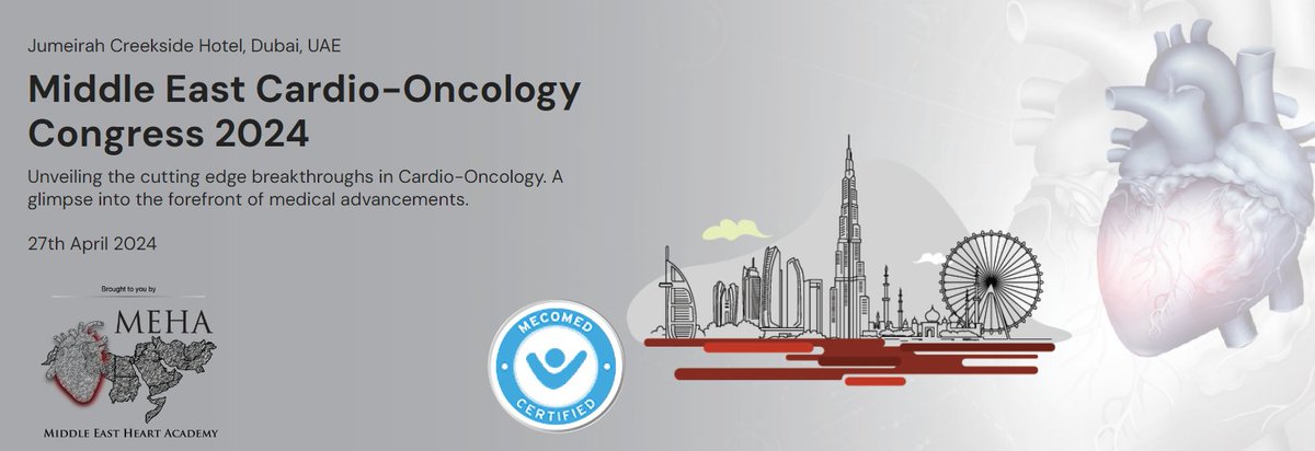 🌟 Announcing the first Middle East Cardio-Oncology Congress 2024! Under the guidance of @HSkouri & endorsed by @ICOSociety, this event brings crucial cardio-oncology insights to the UAE & GCC.
🔵 Register here ➡️ me-cardiooncology.com #CardioTwitter #CardioOncology