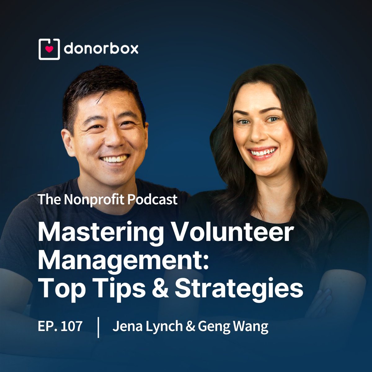 Join Jena & Geng Wang @CivicChamps for tips on vibrant volunteerism: Engage meaningfully, foster growth & appreciation, and tech-up! 🌟 🎙️ YouTube: ow.ly/RYUQ50R44Jq 🎙️ Apple: ow.ly/wly350R44Js 🎙️Spotify: ow.ly/Yjgc50R44Jr #Volunteers #Nonprofit #Leadership