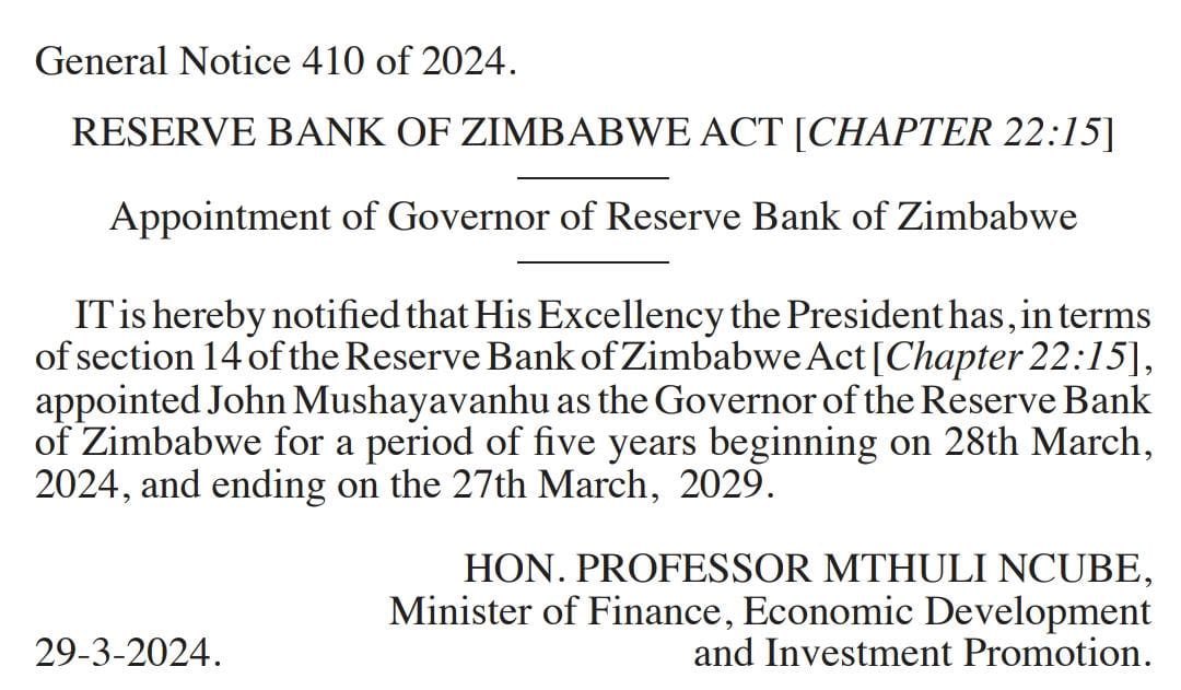 This is to enable the new Governor to present the monetary policy statement.
