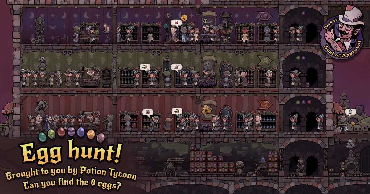 🐣🌷 Happy Easter from Snowhound and Potion Tycoon! 🌷🐣
Embark on an eGGciting scavenger hunt in our alchemy workshop! 🥚🔍 Can you find all the hidden eggs?
Comment below with how many eggs you spotted! Let's see who's the ultimate egg hunter! 🌟✨ #EasterFun #PotionTycoon🐰