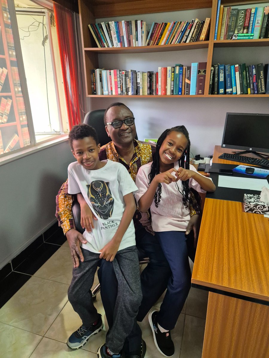 After closing school today Haki and his sister Niara popped in to wish their guka a happy Easter. Happy time we shared in my office.