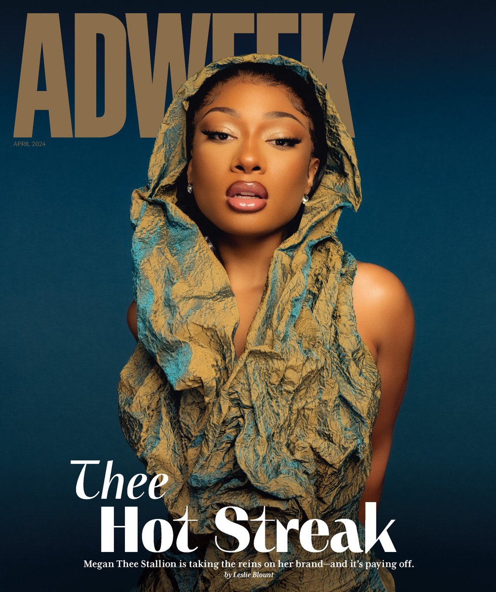 Hot Girl Summer rapper, Nike collaborator, Big Mouth guest star, and – most importantly – boss and chief decision-maker of her own brand: @theestallion is our April cover star. 🤩 adweek.it/3TJvGL8