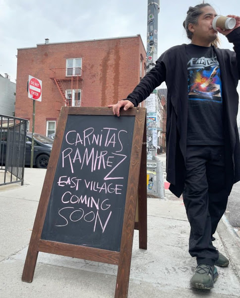Taqueria Ramírez, the popular spot in Greenpoint that has earned 'NYC's best tacos' accolades, is opening an outpost in the East Village. Carnitas Ramírez is expected to open this summer at the former Café Cortadito space at 210 E. 3rd St. just east of Ave B. [Pic via Instagram]