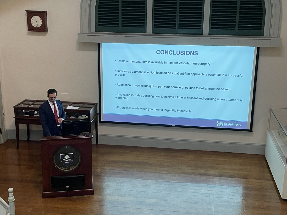 Excellent grand rounds this morning by @EladLevyMD from @UB_Neurosurgery about the future of #cerebrovascular care! @MassGeneralC @MGHNeurosurg @AmanBPatel @cstapletonMD @BobCarterMD