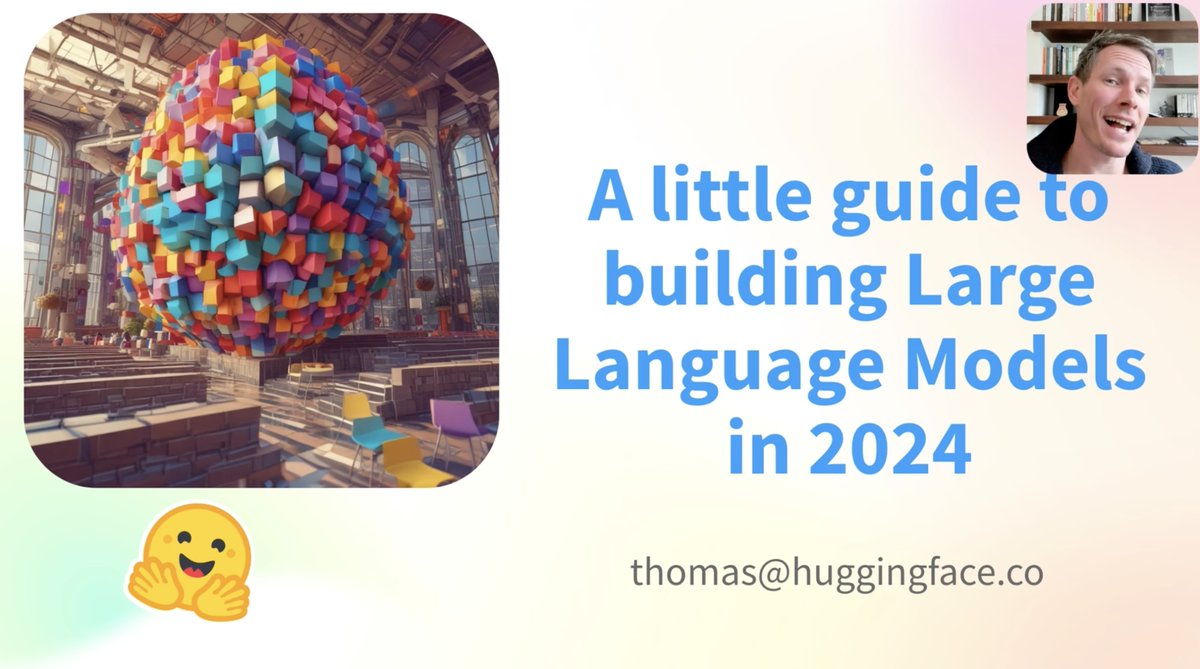 [75min talk] i finally recorded this lecture I gave two weeks ago because people kept asking me for a video

so here it is, enjoy "The Little guide to building Large Language Models in 2024"

tried to keep it short and comprehensive – focusing on concepts that are crucial for