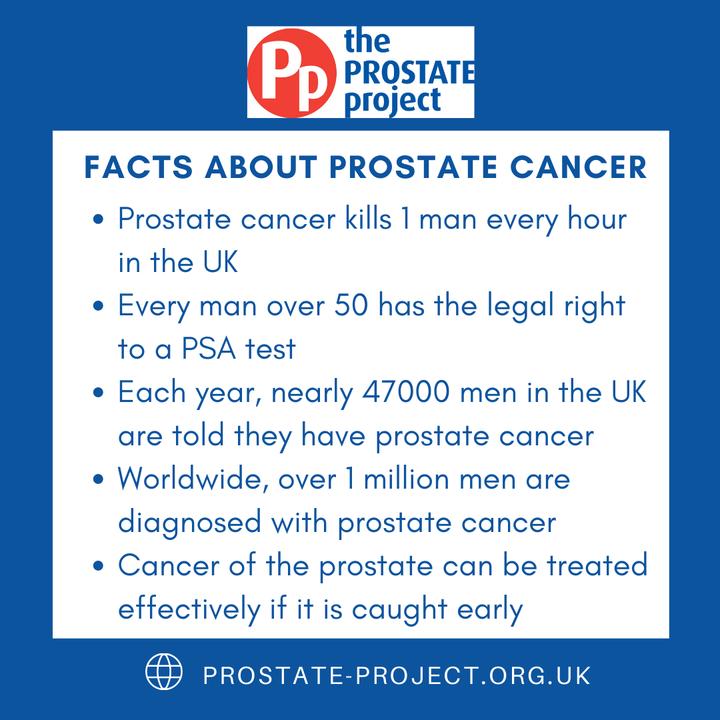 Prostate cancer can be treated effectively if caught early.
Ask your GP for a PSA test - every man over 50 has a legal right to a PSA test. 
#theprostateproject #bloodtest #cancertesting #menshealth #smallcharity