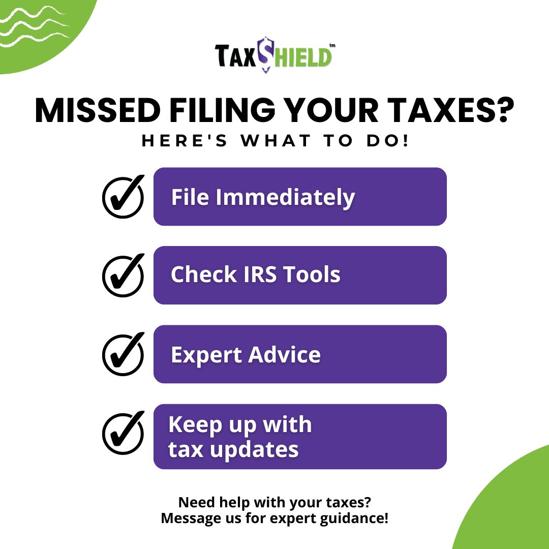 🚨 Missed Filing Your Taxes? Here's What to Do!

Need help with your taxes? Message us for expert guidance! #TaxHelp #IRSAssistance #FileOnTime