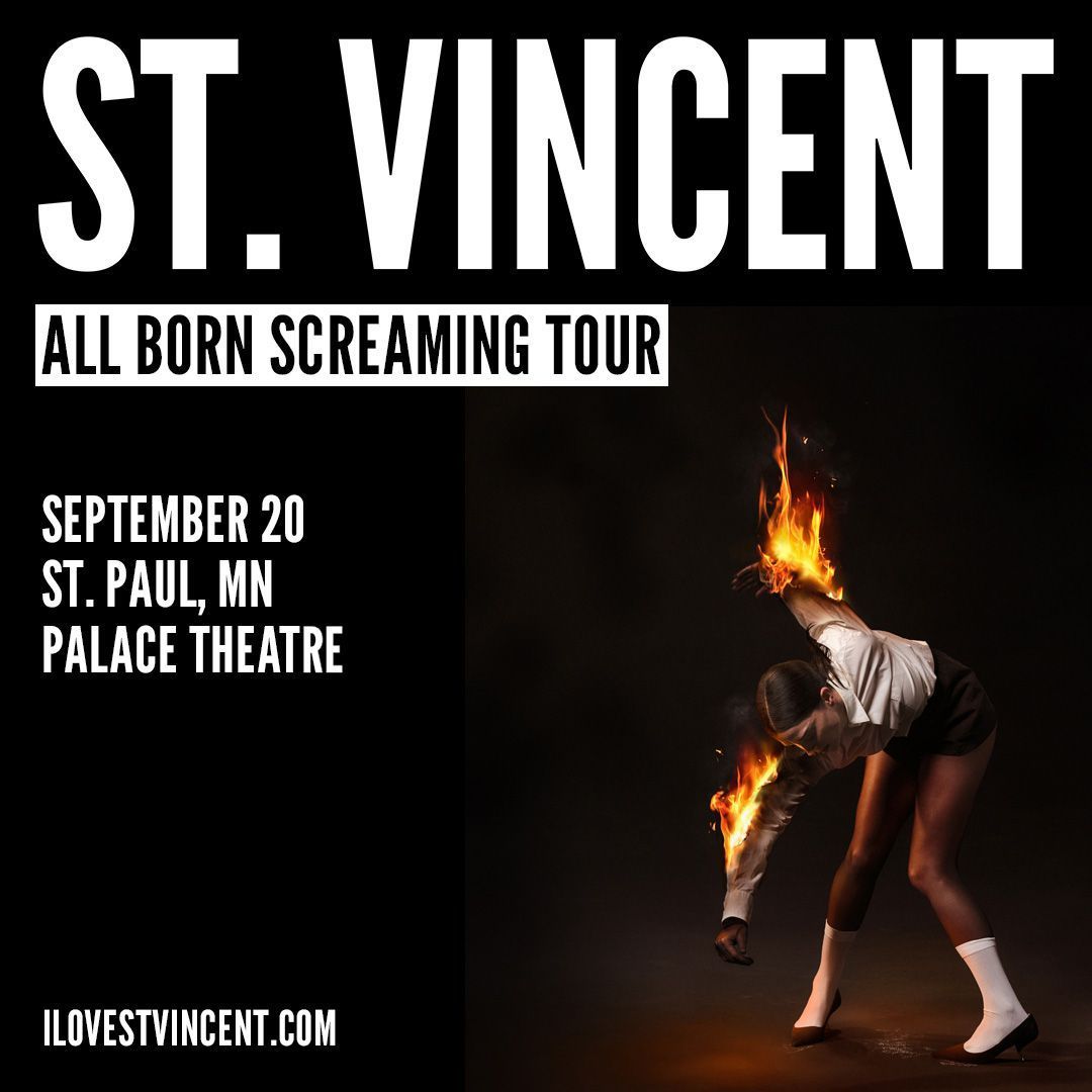 Just Announced: @st_vincent with @DORIANELECTRA at the Palace Theatre on Friday, September 20. On sale Friday, April 5 → firstavenue.me/4cy9hZG