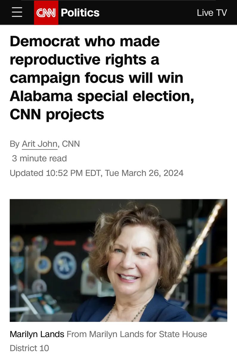 HillaryClinton's tweet image. As I've been saying: Women enjoy having human rights, and we vote. 

cnn.com/2024/03/26/pol…