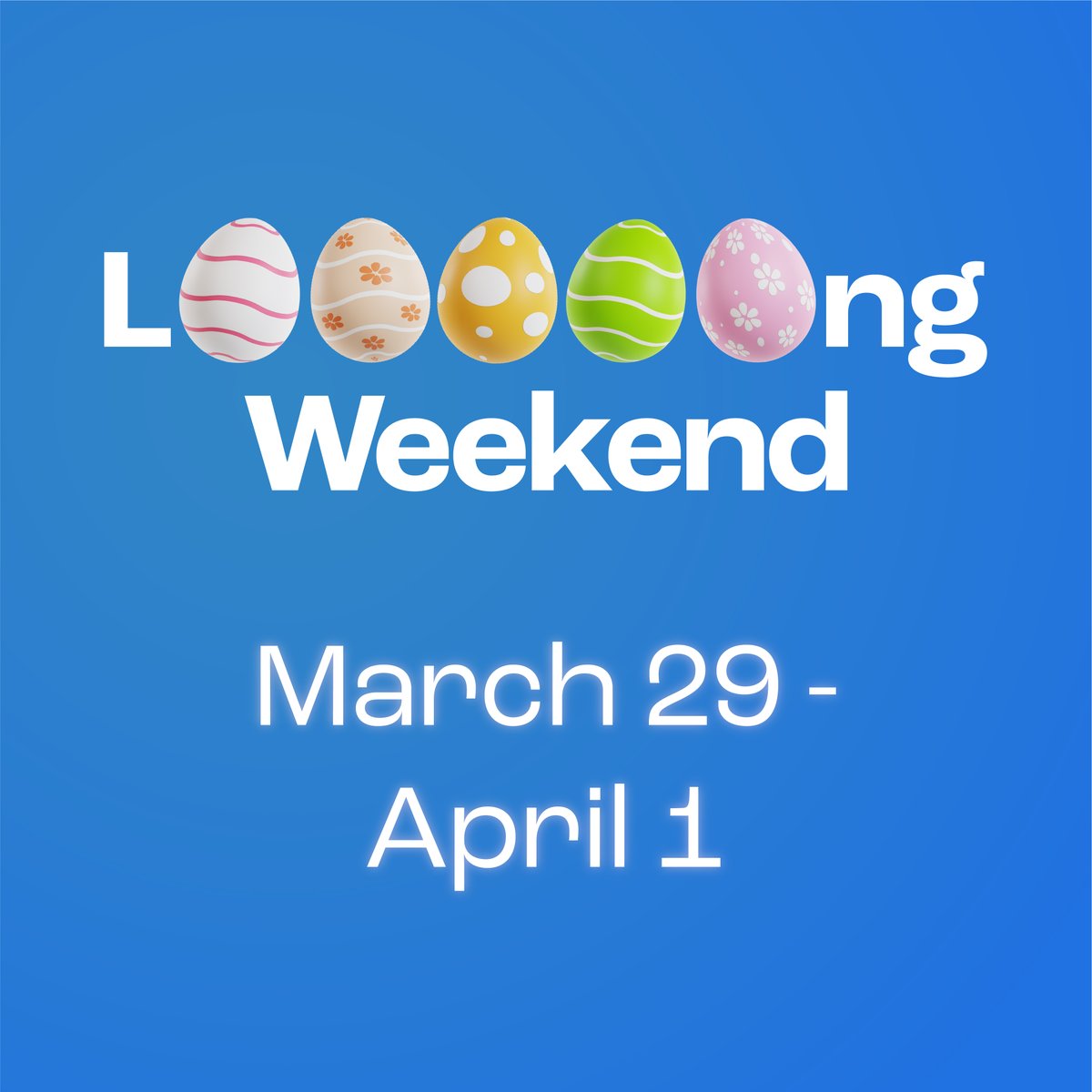 Wishing our DSBN families a wonderful long weekend and a Happy Easter to all who celebrate!

See you Tuesday, April 2! 👀👋